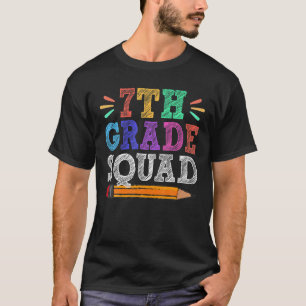 Camiseta 7 7º ano Professor de Esquadrão Engraçado Estud