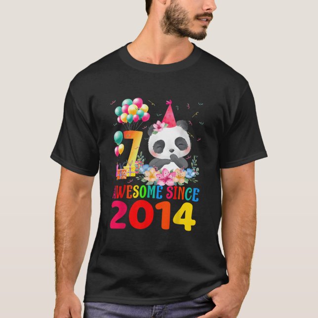 Camiseta 7 7Th Panda Awesome Since 2014 (Frente)