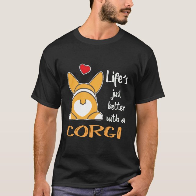 Camiseta 7 A Vida é Só Melhor Com Um Corgi (Frente)