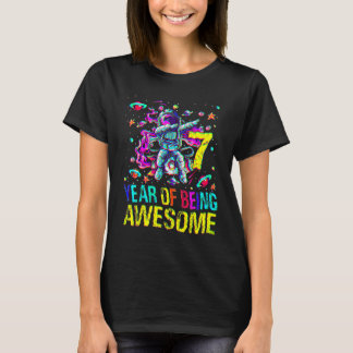 Camiseta 7 Aniversário De Ser Astronauta Espetacular