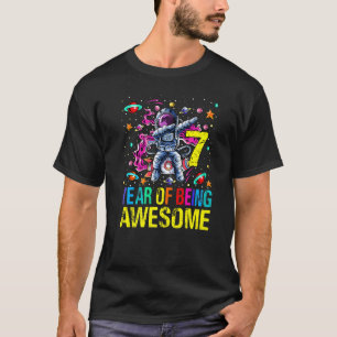 Camiseta 7 Aniversário De Ser Astronauta Espetacular