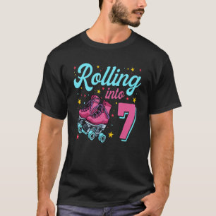 Camiseta 7 Aniversário Para Skates Rolantes De Raparigas Qu