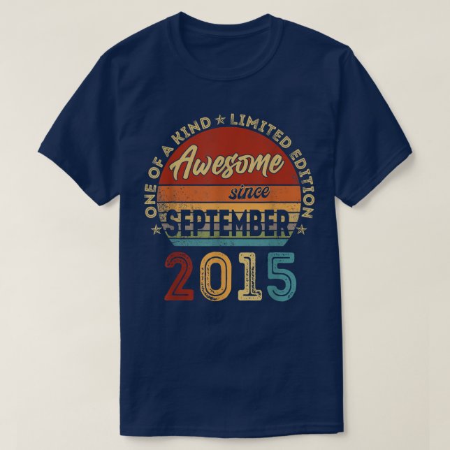 Camiseta 7 Anos De Idade, 7 de Presente, Awestível Desde Se (Frente do Design)