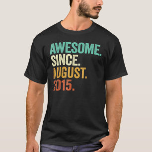 Camiseta 7 Anos De Idade Incrível Desde Agosto De 2015 7 Bi