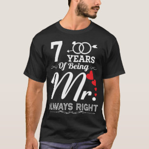 Camiseta 7 Anos De Ser O Sr. Husband 7