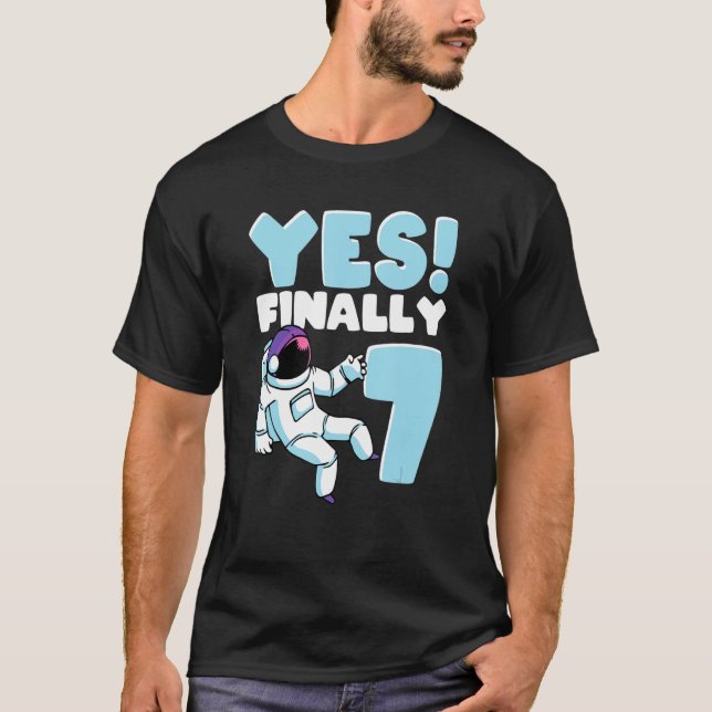 Camiseta 7 Astronauta Espacial de Astronauta de Aniversário (Frente)