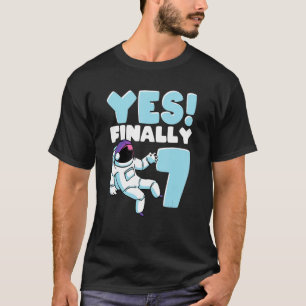 Camiseta 7 Astronauta Espacial de Astronauta de Aniversário