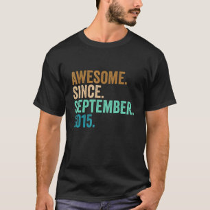 Camiseta 7 Birthday, 7 Anos, Incrível Desde Setembro