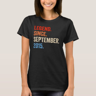 Camiseta 7 Birthday 7 Anos Legenda Desde 2 De Setembro