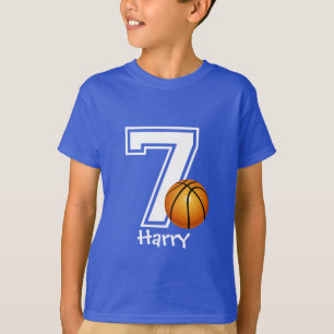 Camiseta 7 Birthday boy basquete personalizado- 2