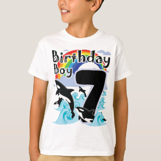 Camiseta 7 Birthday Boy como amante de Orca Baleia
