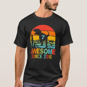 Camiseta 7 Birthday Boy Incrível Desde 2016, 7 Anos Di