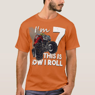 Camiseta 7 Birthday Boy Monster Truck 7 Anos