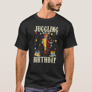 Camiseta 7 Birthday Clowday Circus Fazendo Malabarismo Com