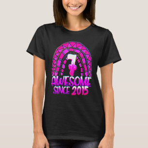 Camiseta 7 Birthday Incrível Desde 2015 Aniversário do Arco