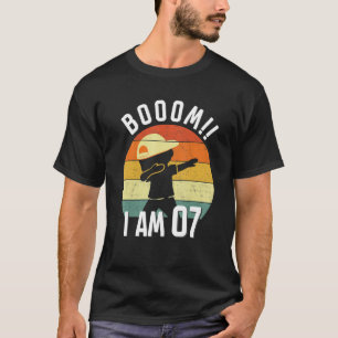 Camiseta 7 Birthday Kid Dabbing 7 Anos Velhas Outfit Boys B
