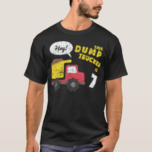 Camiseta 7 Birthday Kids Dump Truck Constuck