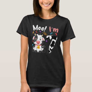 Camiseta 7 Birthday Moo Im 7 Fazenda De Vaca