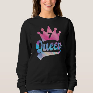 Camiseta 7 Birthday Queen Girls Happy Birday Party Cro