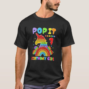 Camiseta 7 Birthday Rapariga Pop Do Fidget Brinquedo De 7 A