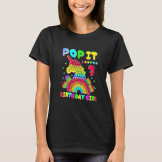 Camiseta 7 Birthday Rapariga Pop Do Fidget Brinquedo De 7 A