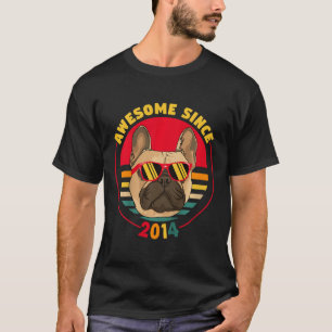 Camiseta 7 Birthday Retro French Bulldog Incrível Desde 20