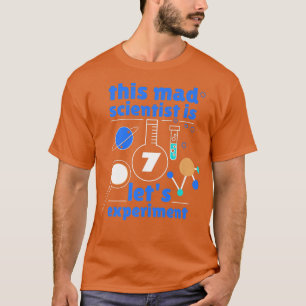 Camiseta 7 Birthday Seven Bday Science Mad Scientist Chem