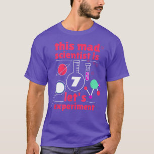 Camiseta 7 Birthday Seven Bday Science Mad Scientist Chem