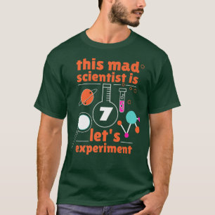 Camiseta 7 Birthday Seven Bday Science Mad Scientist Chem