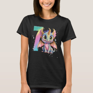 Camiseta 7 Birthday Shirt Girl Dragon Outfit Rai