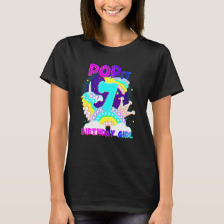 Camiseta 7 Birthday Unicorn Fidget Pop It Birthday Girl K