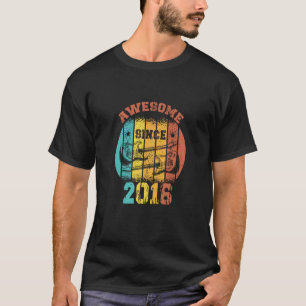 Camiseta 7 Birthday Vintage 2016 Retro 7 Anos Violão