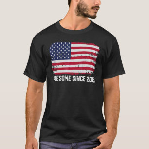 Camiseta 7 Birthday Vintage Incrível Desde 2015