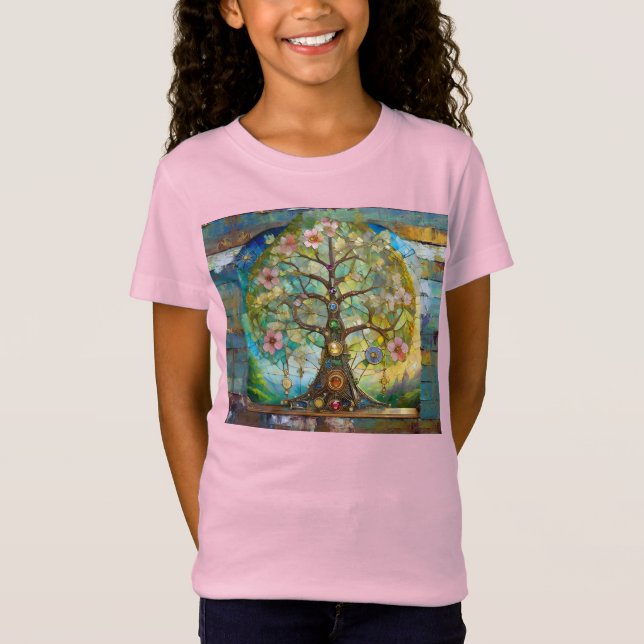 Camiseta 7 Chakra Blossoming Tree Of Life (Frente)