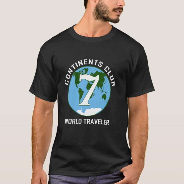 Camiseta 7 Continentes World Traveler Club (Frente)