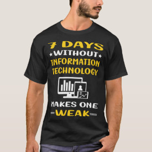 Camiseta 7 Days Without Information Technology
