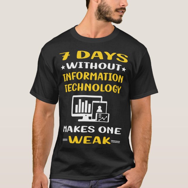 Camiseta 7 Days Without Information Technology (Frente)