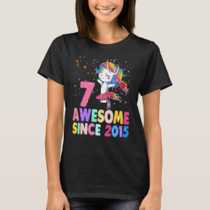 Camiseta 7 de 7 anos de idade Balé de aniversário Unicorela