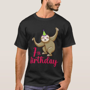 Camiseta 7 de Aniversário Engraçado Lama Pensada Com 7 Anos