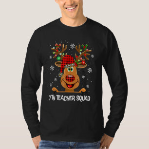 Camiseta 7 de Professor Policial Reindeer Engraçado Profess