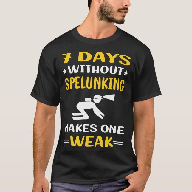 Camiseta 7 Dias Sem Ortografia Espeleologia (Frente)