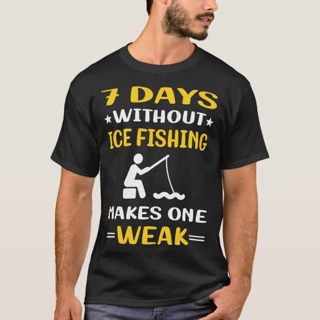 Camiseta 7 Dias Sem Pesca Do Gelo (Frente)