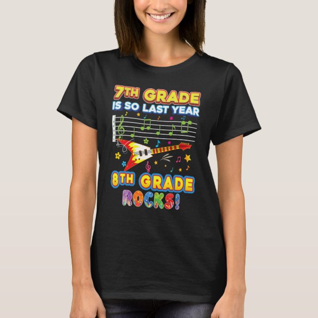 Camiseta 7 é assim no ano passado, 8 rochas de volta à esco (Frente)