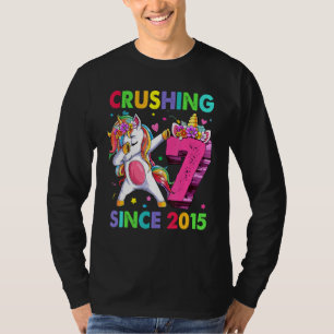 Camiseta 7 Esmagando Desde 2015 Dabbing Unicorn 7 Birth