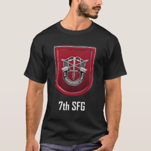 Camiseta 7 Especial Força Sfg Beret Crest Unidade Flash