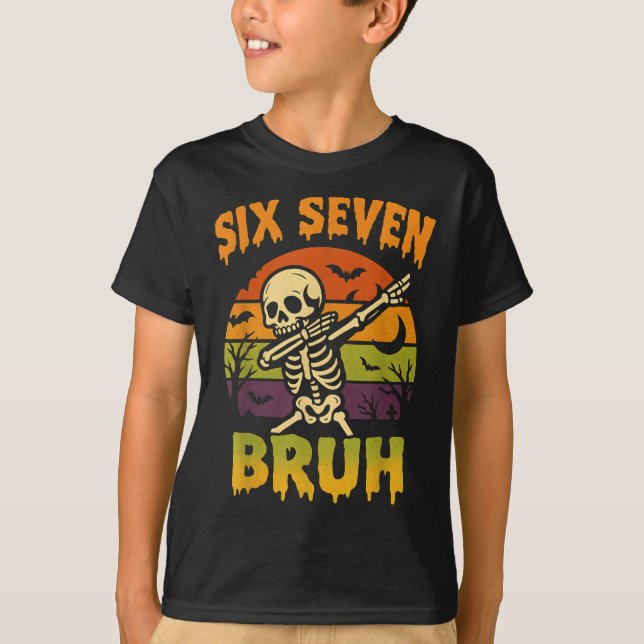 Camiseta 7 Esqueleto Seis Sete Números F (Frente)