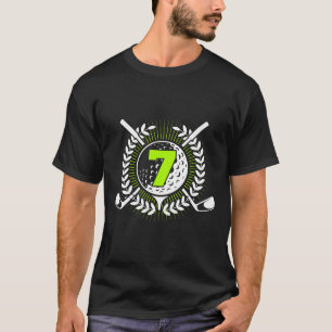 Camiseta 7 Festa de aniversário Esporte Golfe De 7 Anos De 