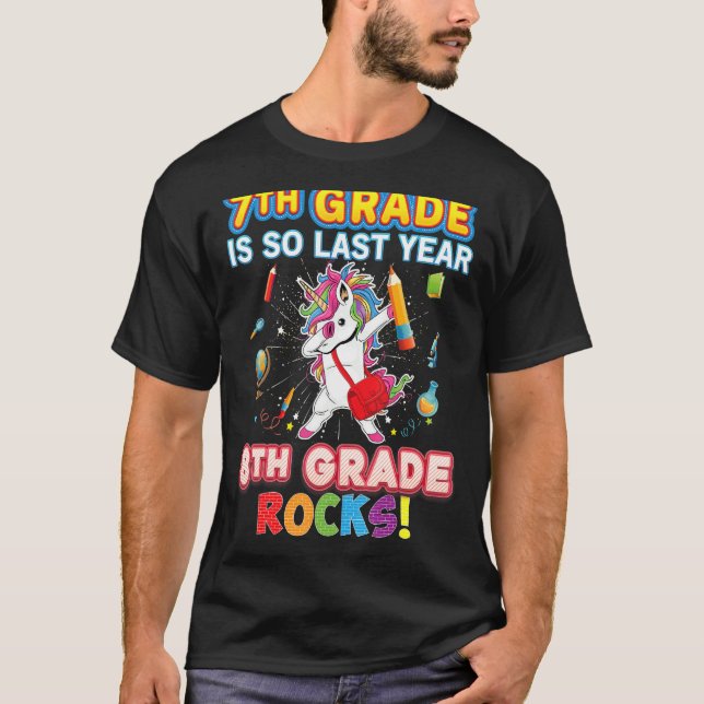 Camiseta 7 Grau É Assim No Ano Passado, Rocks Do 8º Grau (Frente)