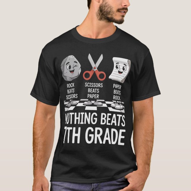 Camiseta 7 Grau Engraçado De Volta Aos Professores Da Escol (Frente)