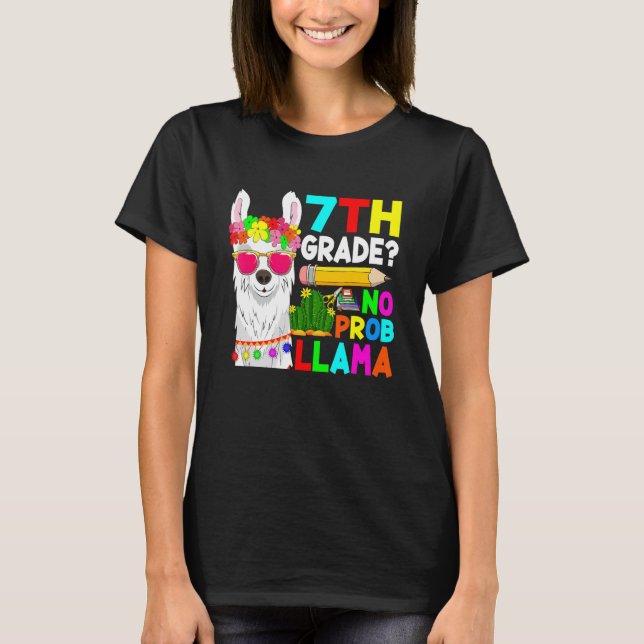 Camiseta 7 Grau Sem Prob Lama De Volta À Escola No Primeiro (Frente)